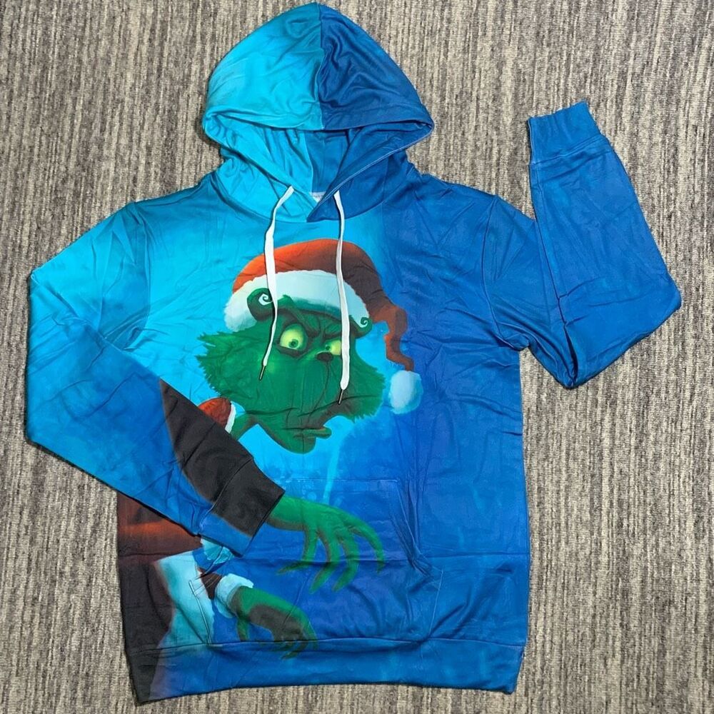 No Brand Unisex Adult Medium Grinch Christmas Sweatshirt Hoodie NWOT